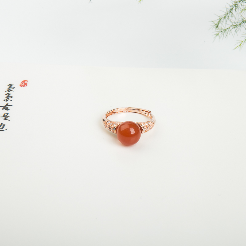 银镶四川樱桃红南红套装-红掌柜