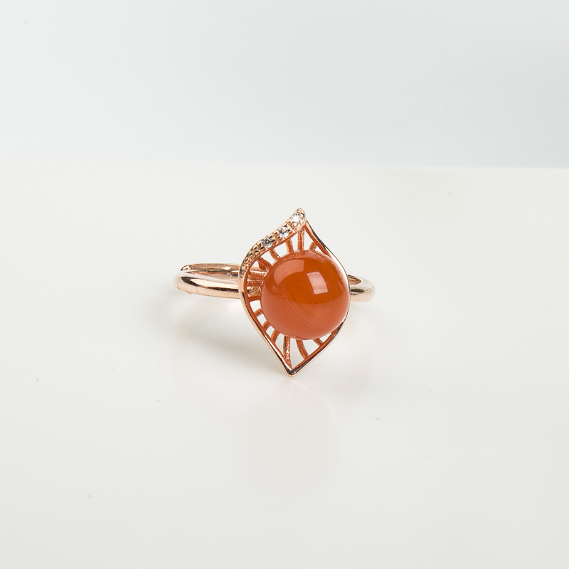 银镶天然四川南红套装-红掌柜