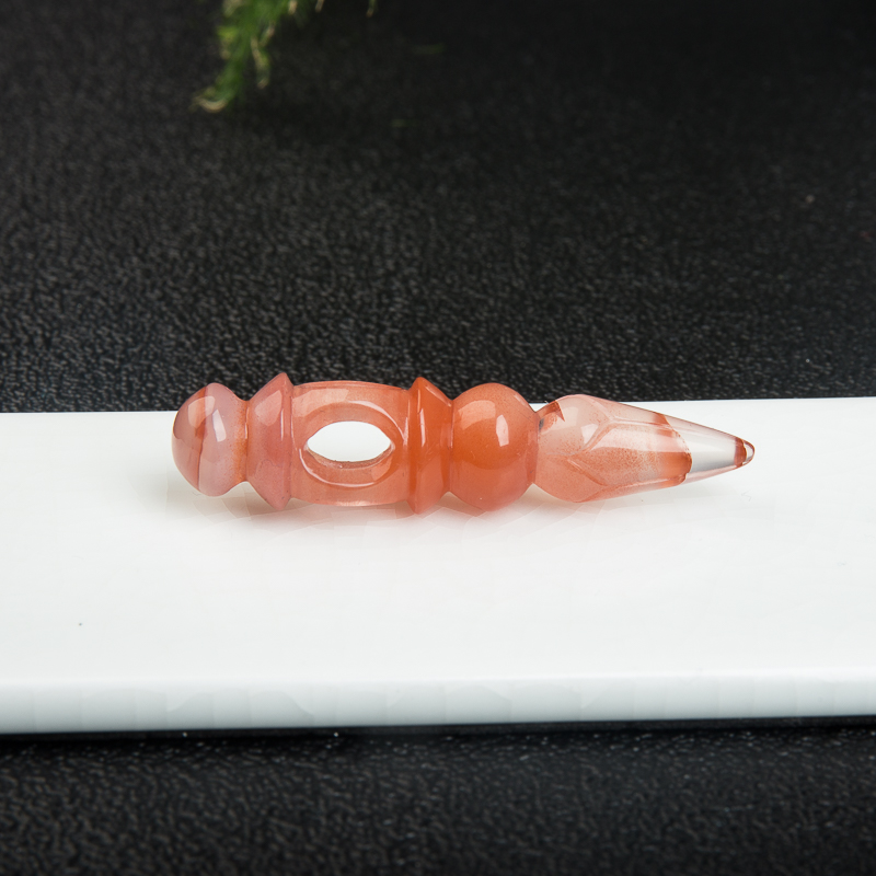 天然四川南红降魔杵吊坠-红掌柜