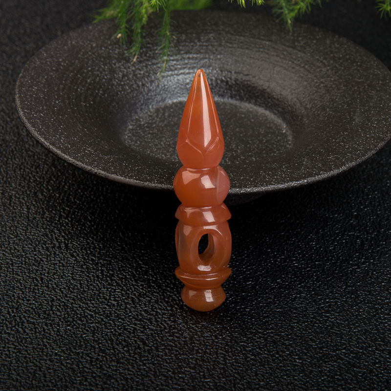 南红降魔杵吊坠-红掌柜