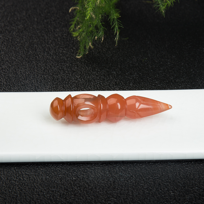 天然四川南红降魔杵吊坠-红掌柜