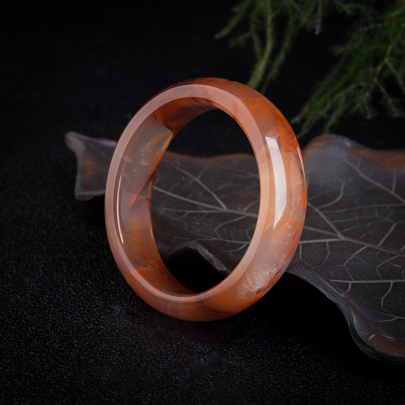 54mm南红平安镯-红掌柜