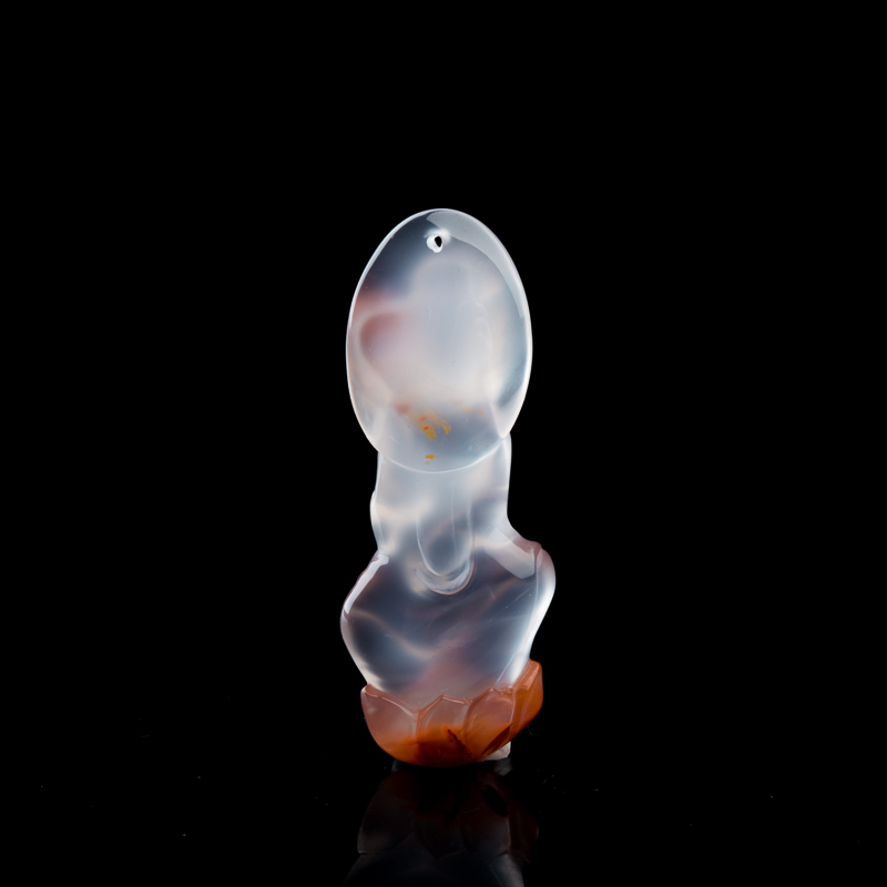 天然四川冻料南红观音吊坠-红掌柜