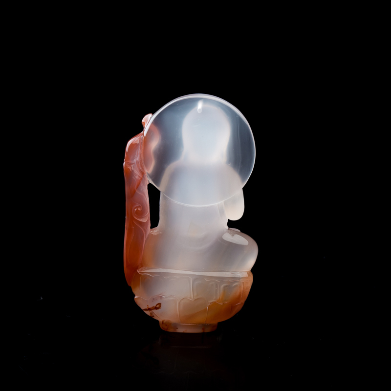 天然四川冻料俏色南红吊坠-红掌柜