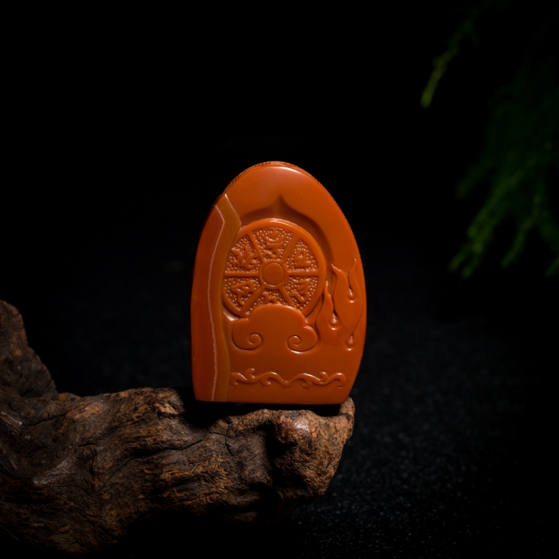 保山天然南红地藏王菩萨吊坠-红掌柜