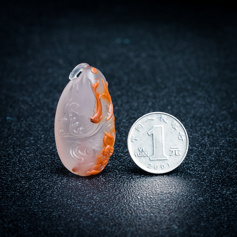 南红连年有鱼挂坠-红掌柜