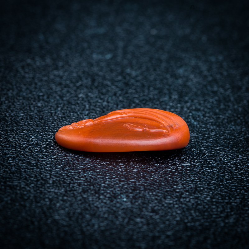 柿子红南红仕女挂坠-红掌柜