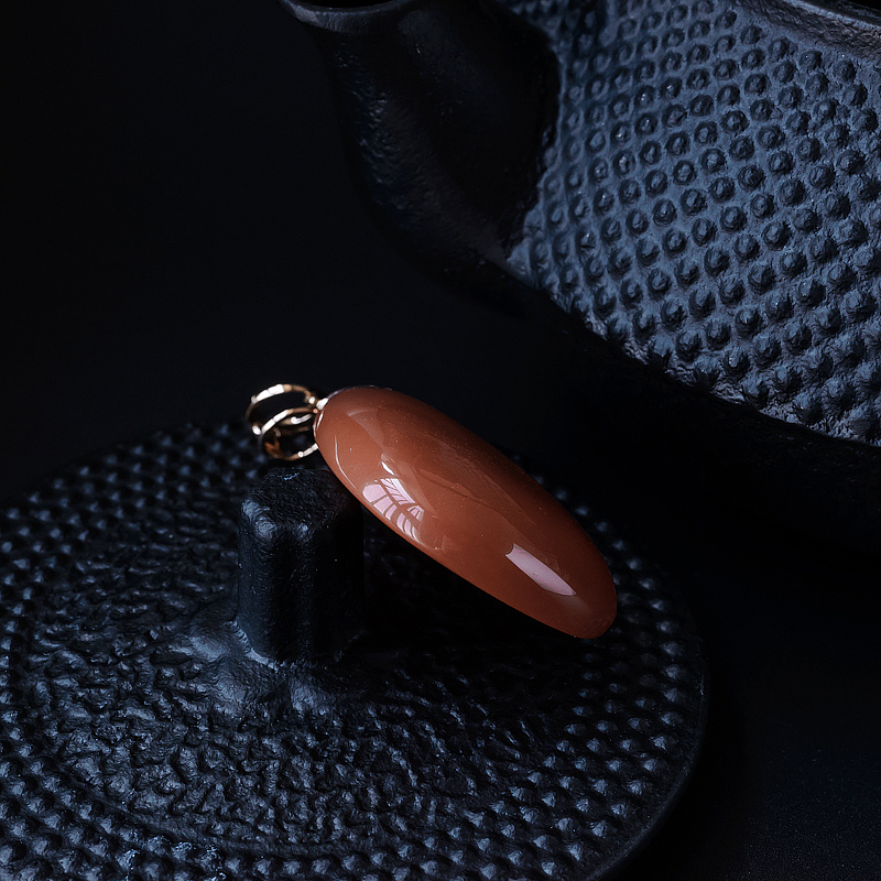 柿子红南红水滴吊坠 - 红掌柜