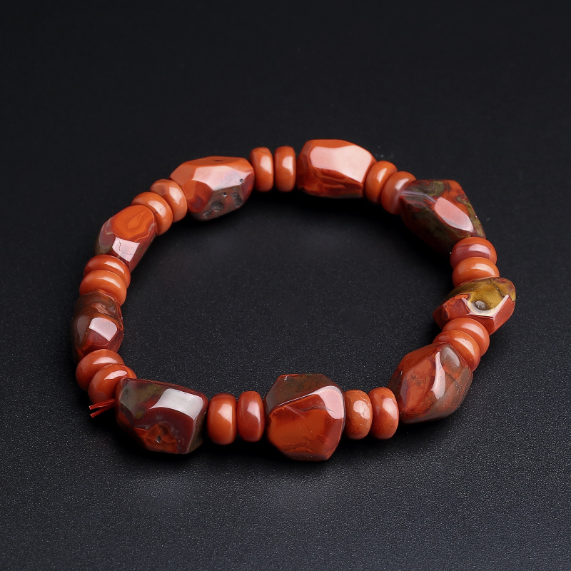 带皮南红手串 - 红掌柜