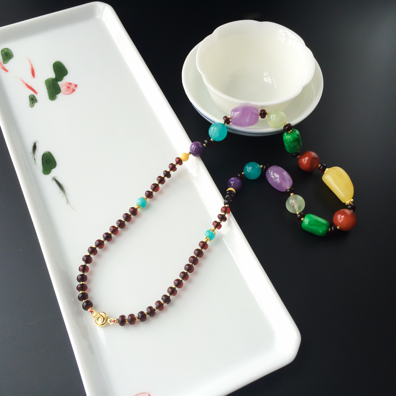 南红随形塔链-红掌柜