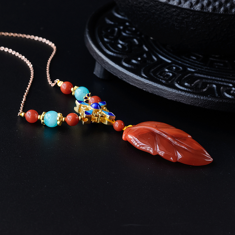 柿子红南红树叶-红掌柜