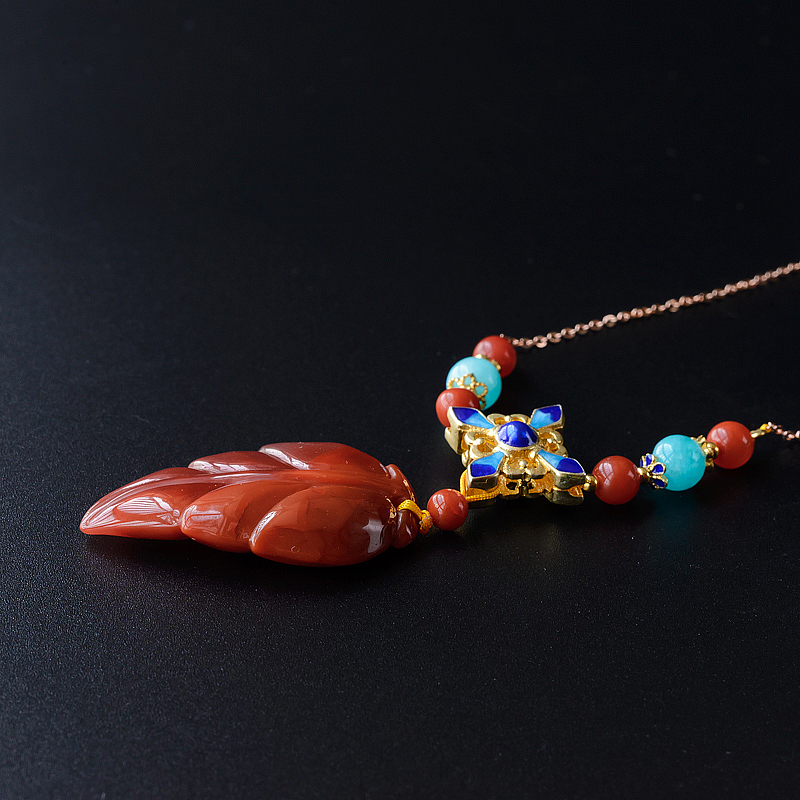 柿子红南红吊坠-红掌柜