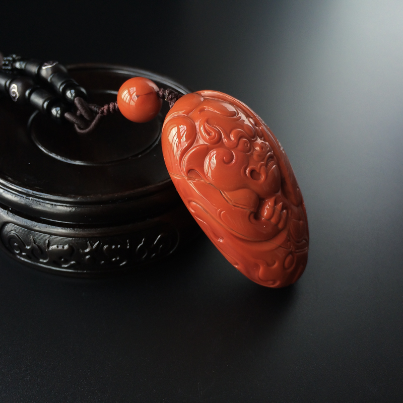 南红貔貅吊坠-红掌柜