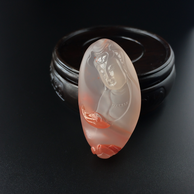 冰飘南红观音吊坠-红掌柜