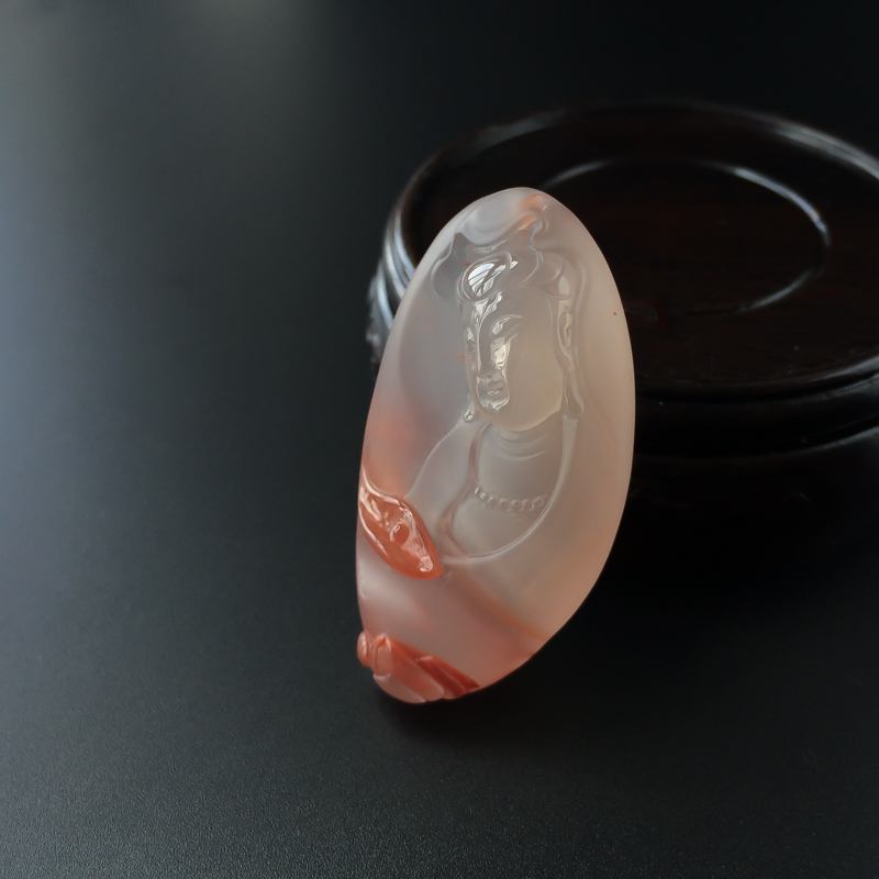 冰飘南红吊坠-红掌柜