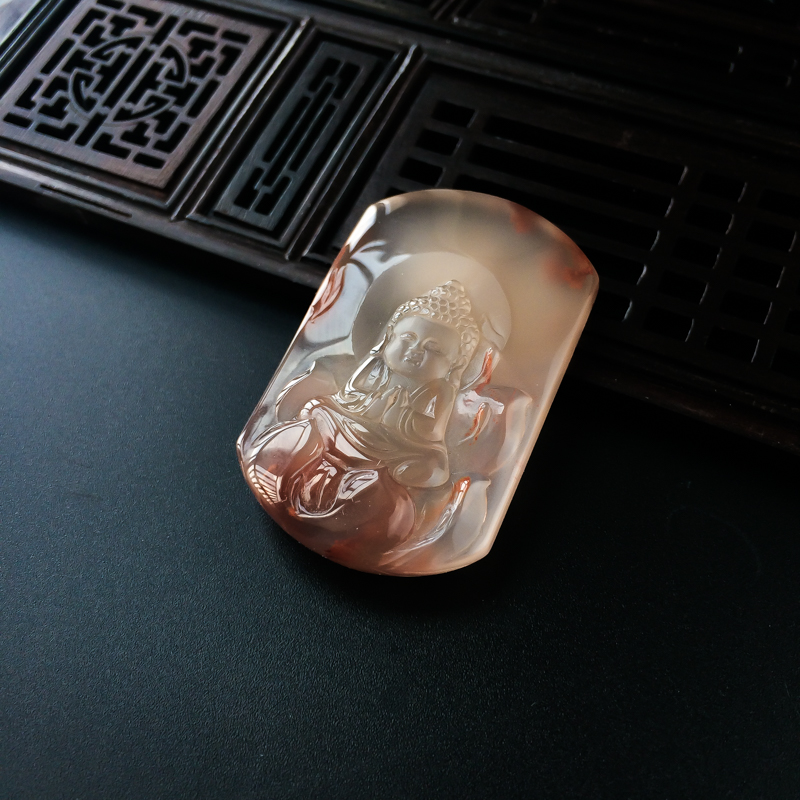 南红宝宝佛吊坠-红掌柜