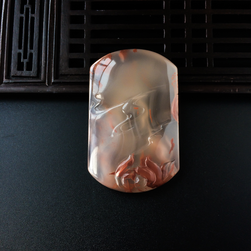 冰飘南红吊坠-红掌柜