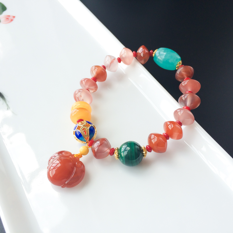 南红多宝手串-红掌柜