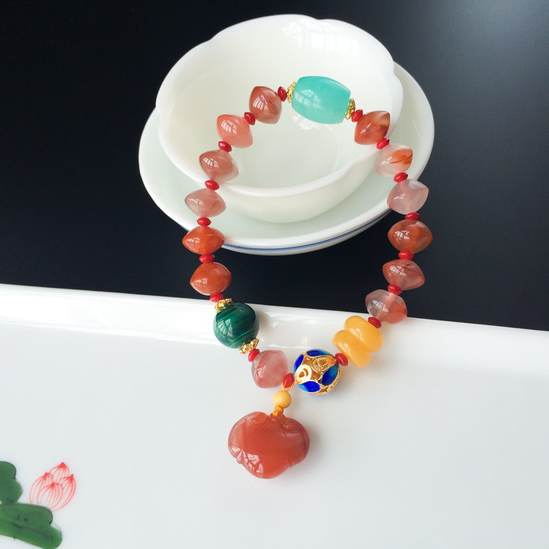 冰飘南红手串-红掌柜