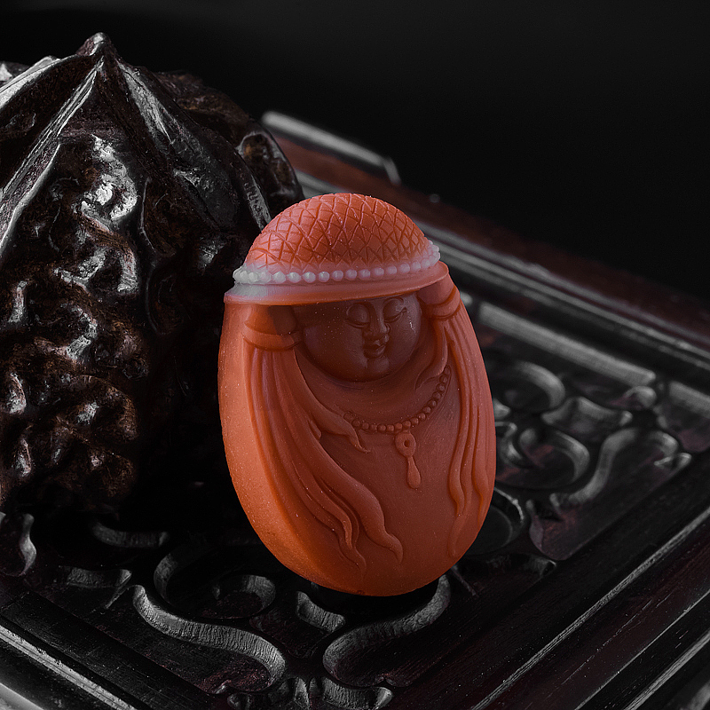 柿子红南红吊坠-红掌柜