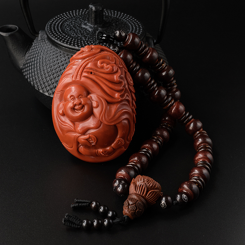 柿子红南红吊坠-红掌柜