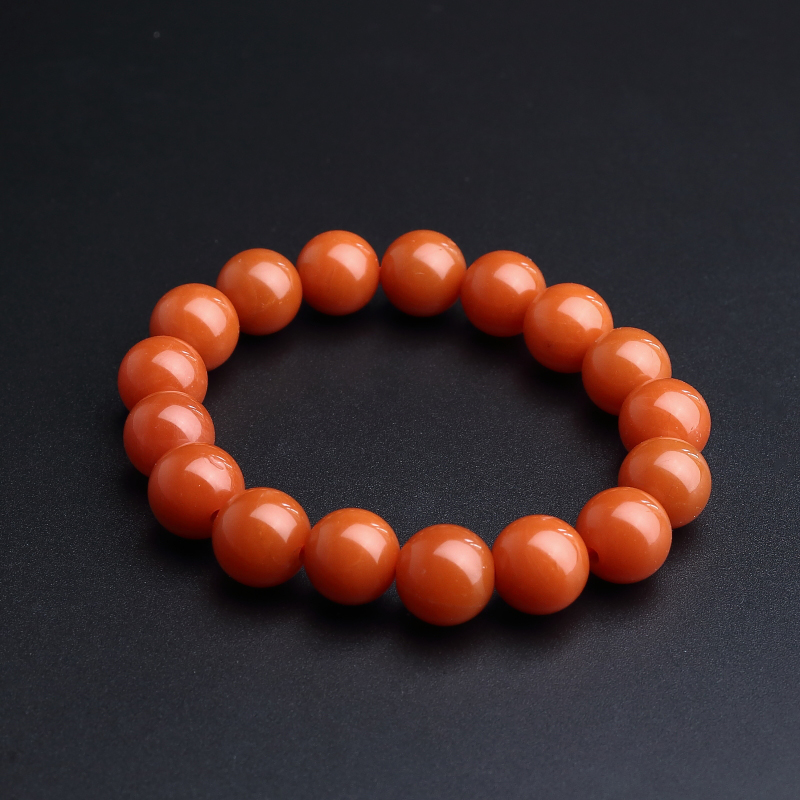 柿子红南红手串-红掌柜