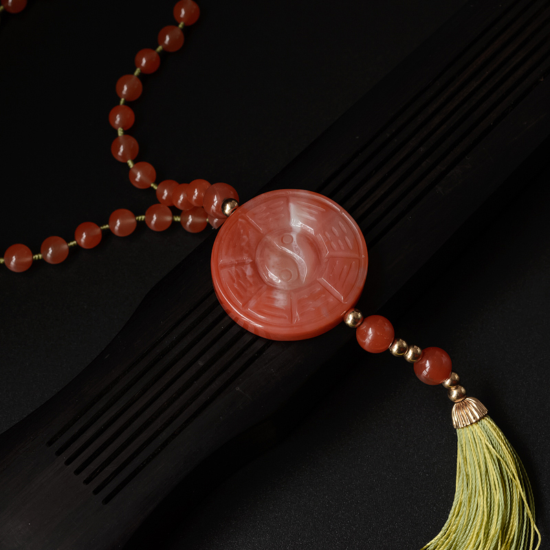 罗盘八卦手把件-红掌柜