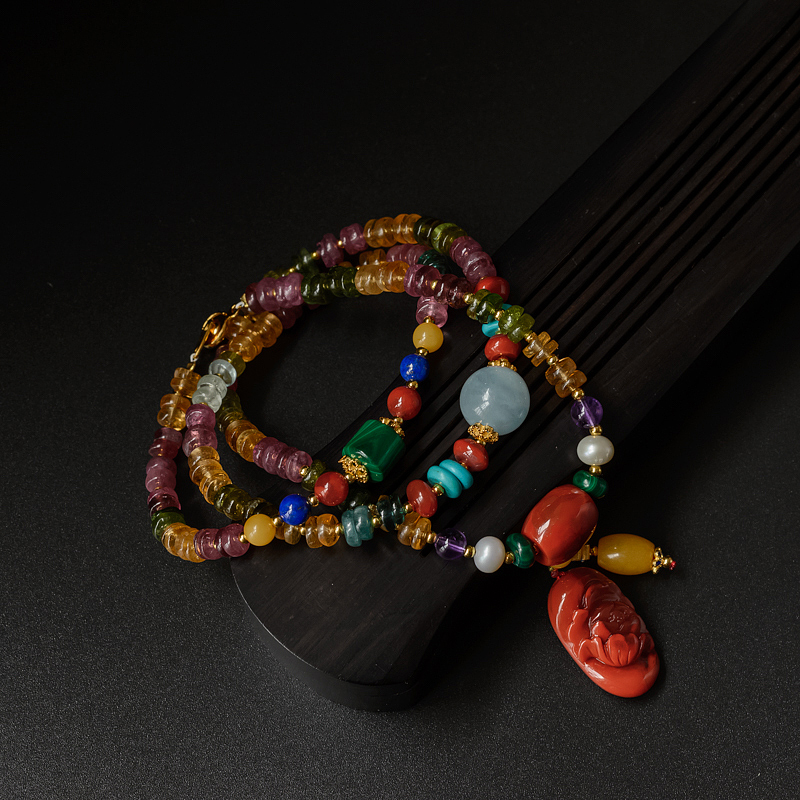 巴西碧玺项链-红掌柜