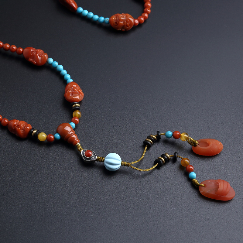 柿子红南红十八罗汉项链-红掌柜