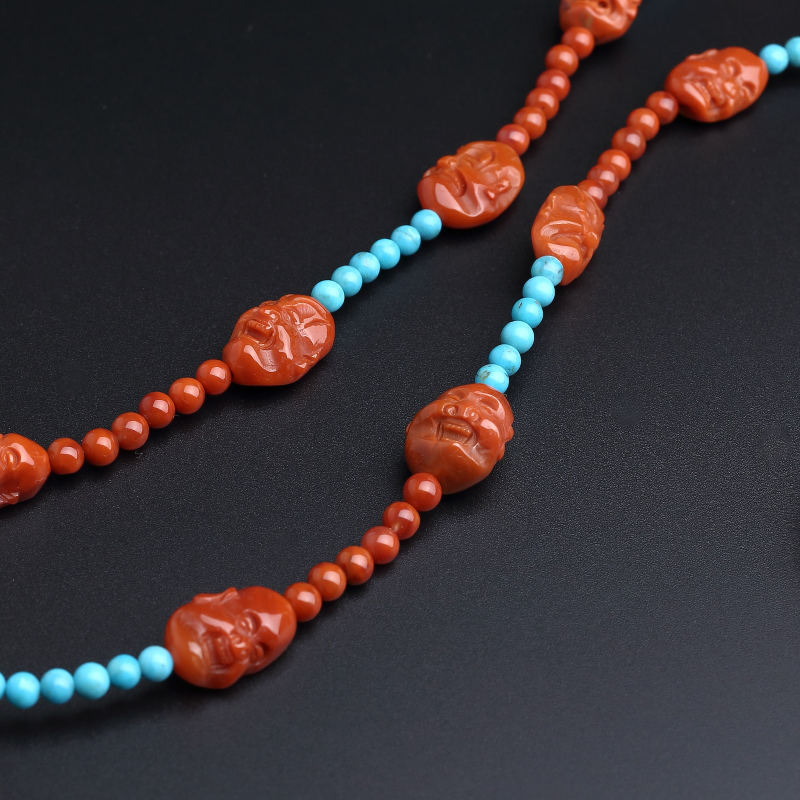 柿子红南红项链-红掌柜