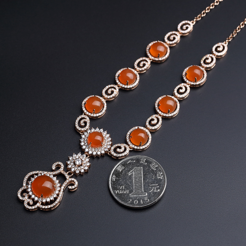 樱桃红南红项链-红掌柜