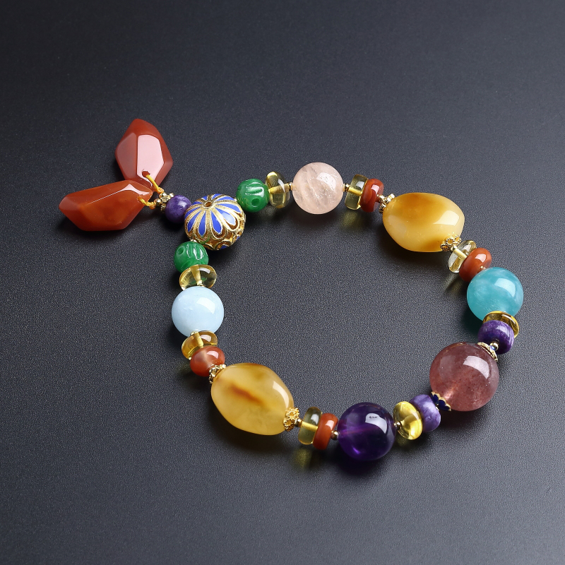 天然南红手串-红掌柜