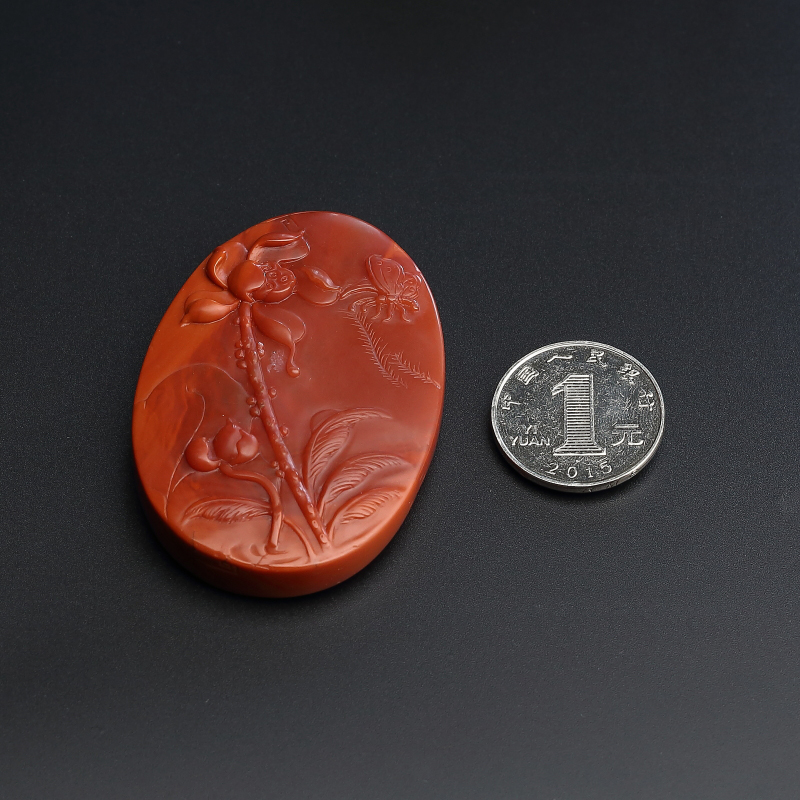 柿子红南红吊坠-红掌柜