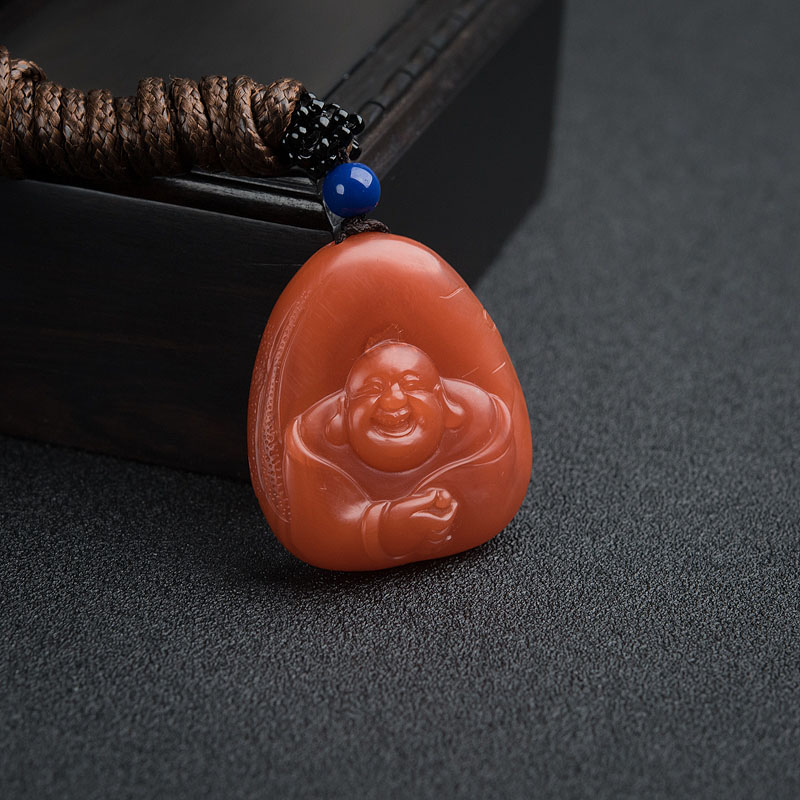 南红弥勒佛吊坠-红掌柜