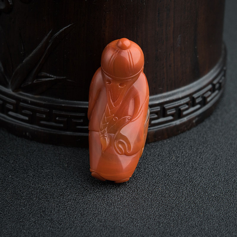 柿子红南红吊坠-红掌柜