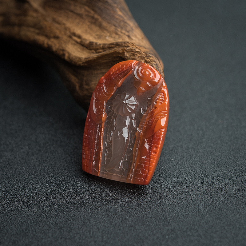 冻料南红吊坠-红掌柜