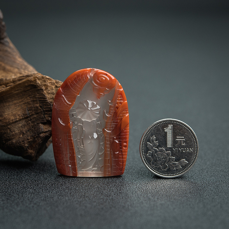 川料天然南红吊坠-红掌柜