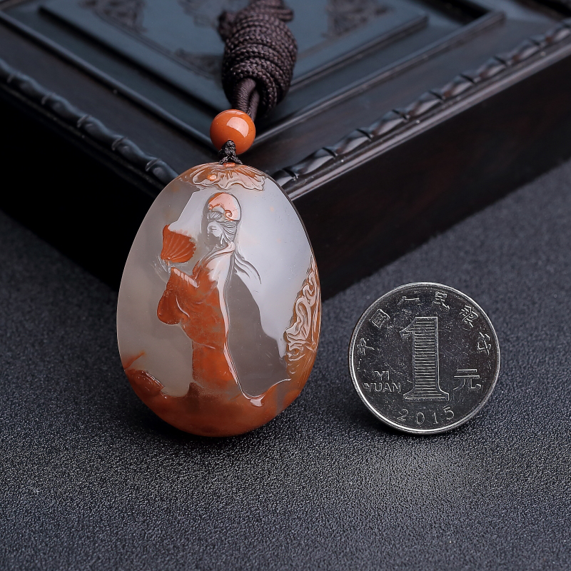 天然冰飘料南红-红掌柜