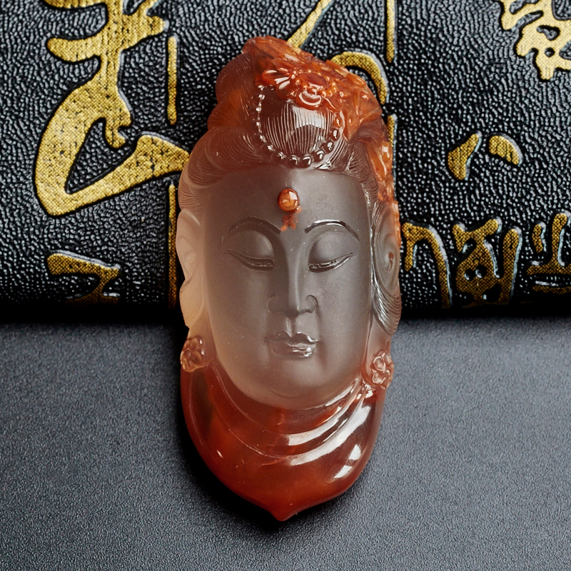 南红度母吊坠-红掌柜珠宝