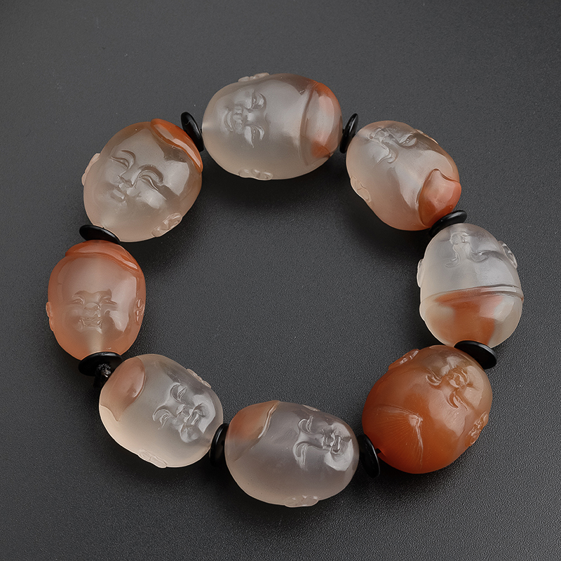 南红冰飘童子手串-红掌柜珠宝