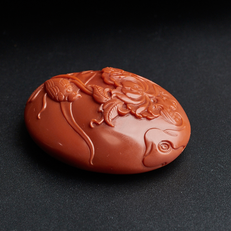 柿子红南红挂件-红掌柜珠宝