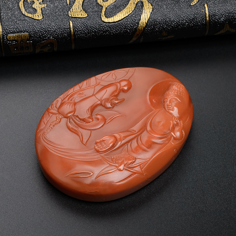 南红柿子红吊坠-红掌柜珠宝