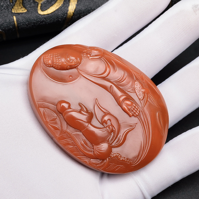 天然南红挂件-红掌柜珠宝