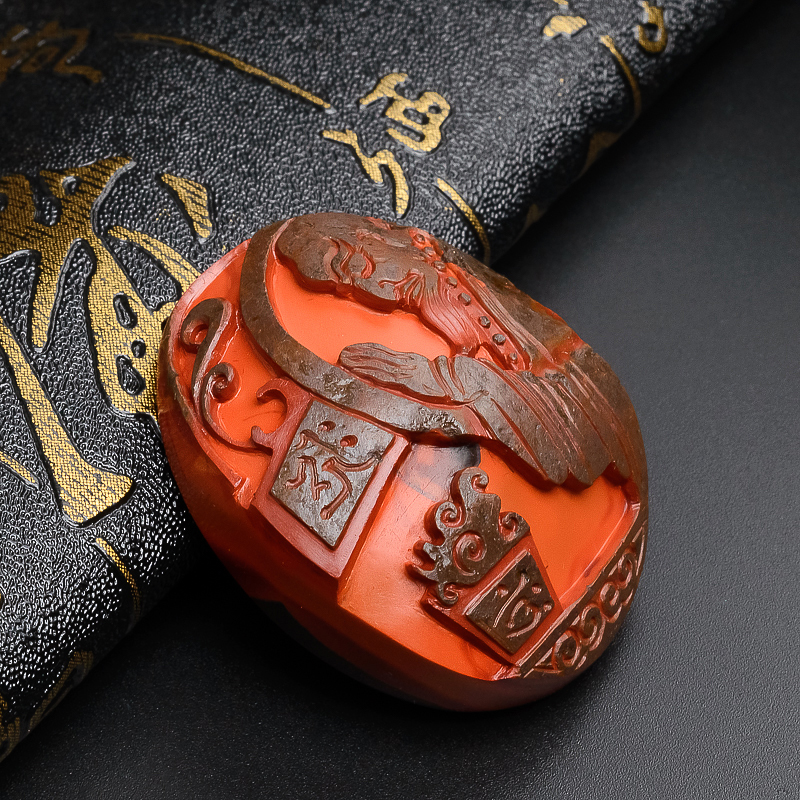 南红达摩挂件-红掌柜珠宝