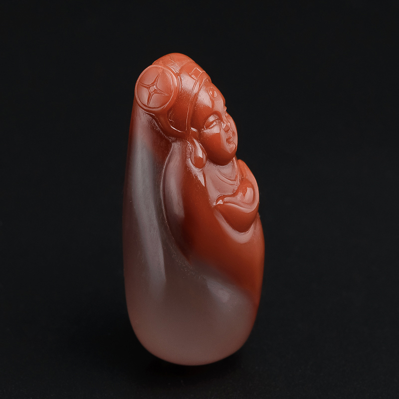 冰飘南红吊坠-红掌柜珠宝