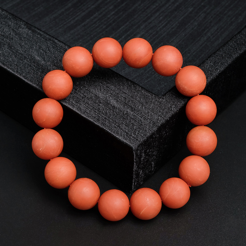 保山满肉柿子红南红手串  - 红掌柜珠宝