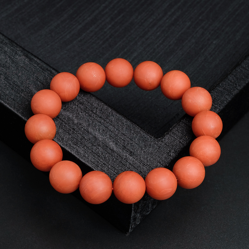 保山满肉柿子红南红手串  - 红掌柜珠宝