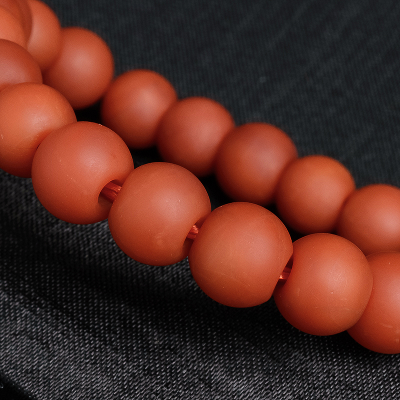 保山柿子红南红手串-红掌柜珠宝