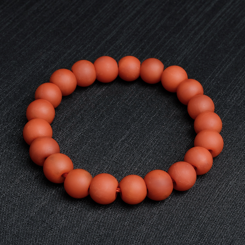 保山满肉柿子红南红手串-红掌柜珠宝