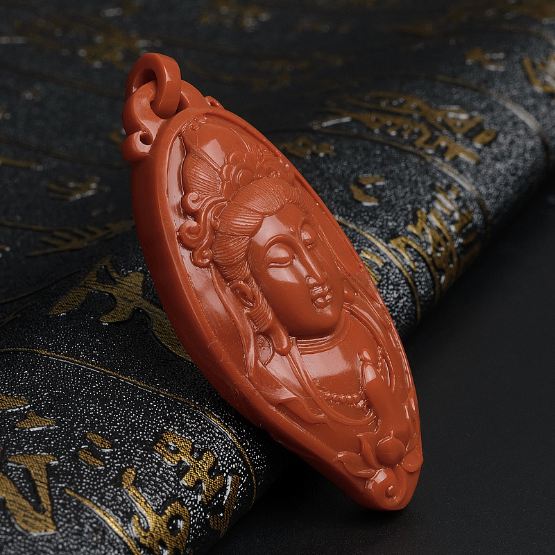 柿子红南红吊坠-红掌柜